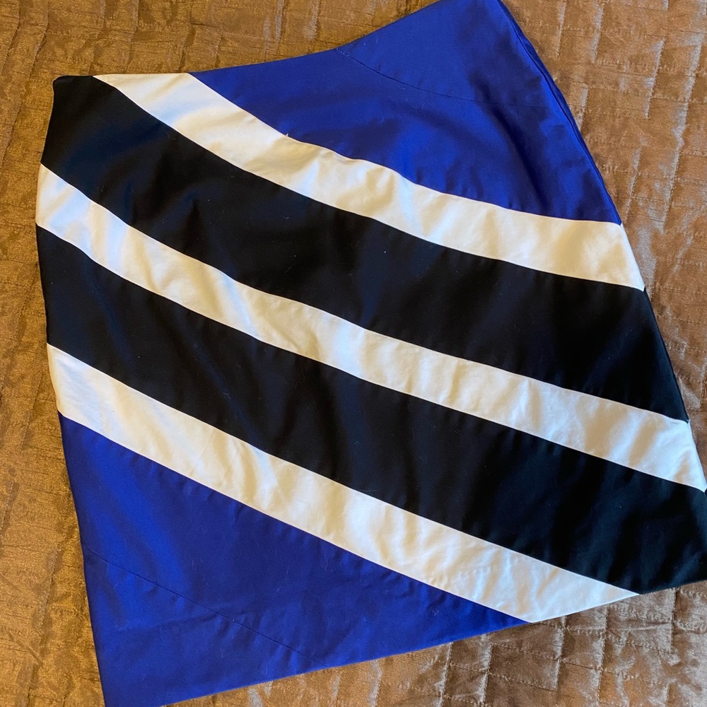 WHBM diagonally stripped pencil skirt